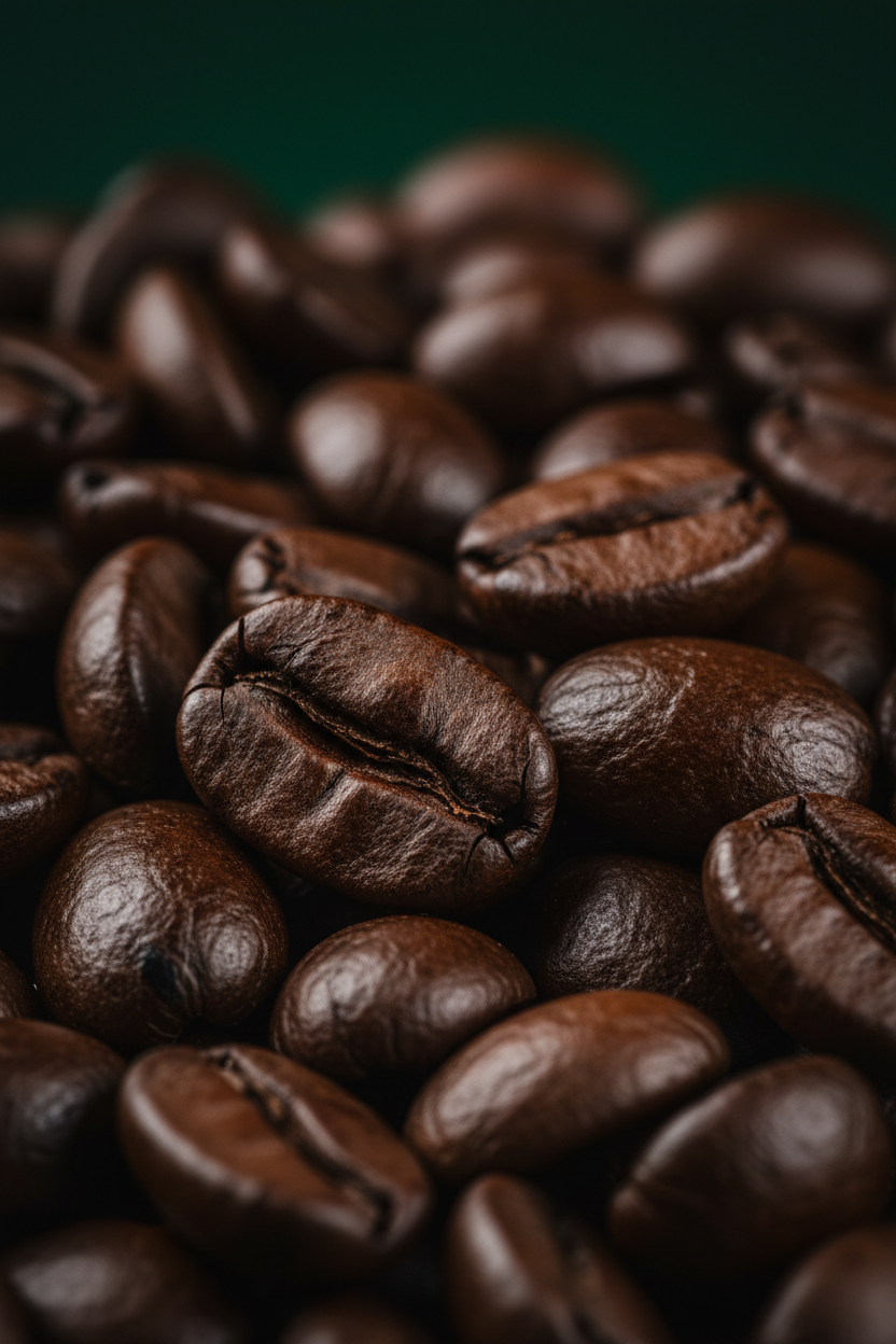 Macro coffee beans