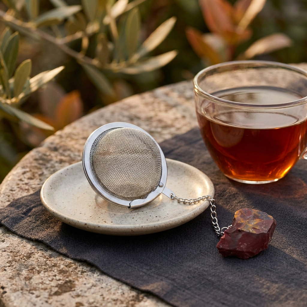 Mookaite Gemstone Tea Strainer | Ember & Olive - Ember & Olive Coffee Co.®