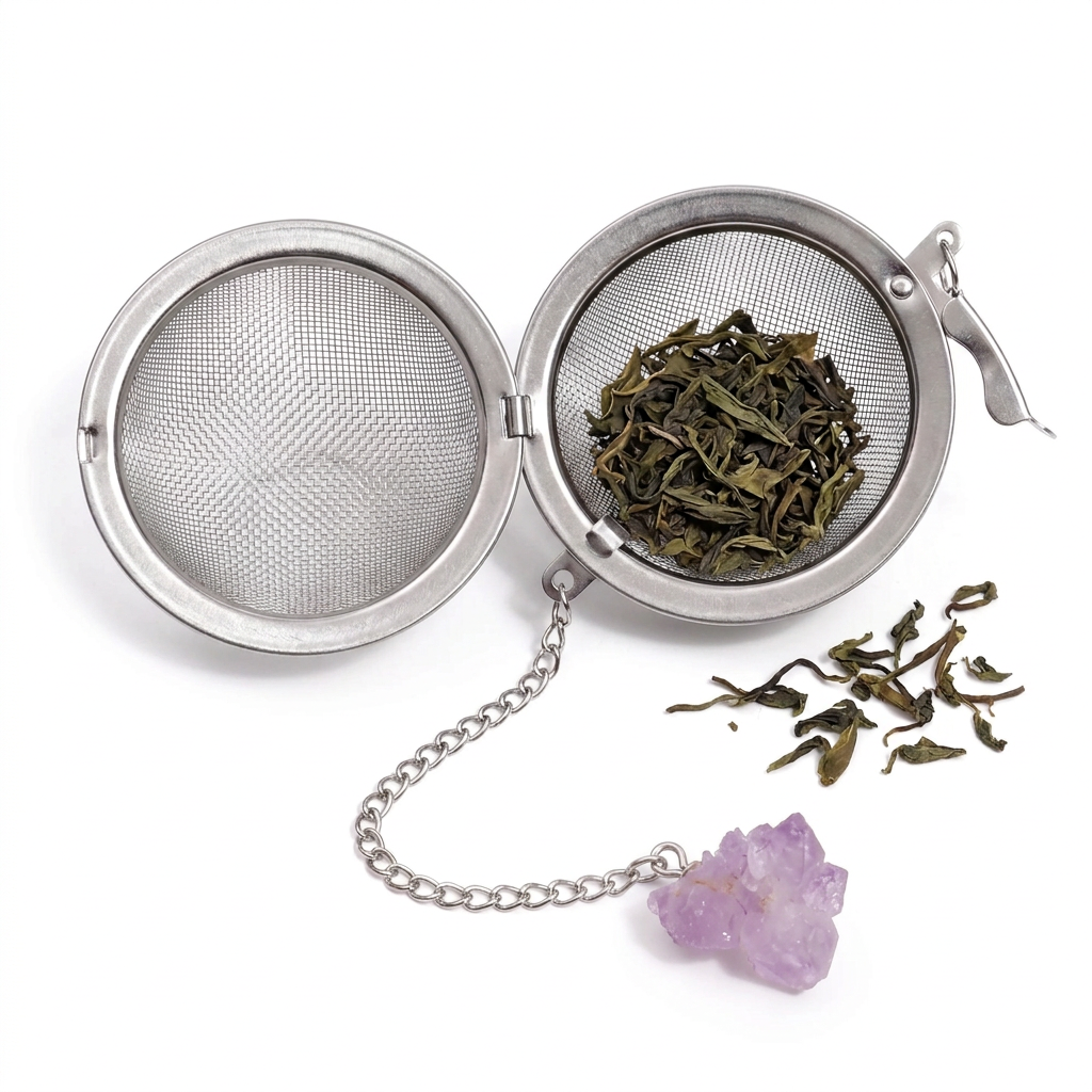 Amethyst Cluster Gemstone Tea Strainer | Ember & Olive - Ember & Olive Coffee Co.®