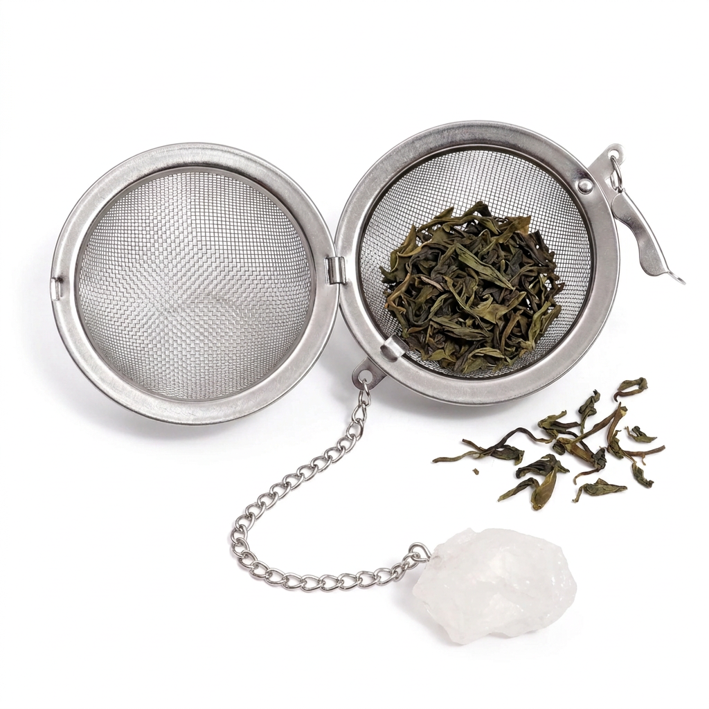 Rock Quartz Gemstone Tea Strainer | Ember & Olive - Ember & Olive Coffee Co.®