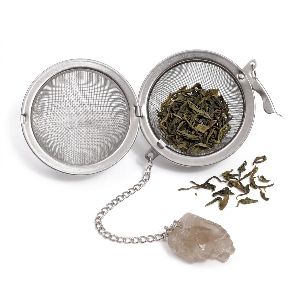 Smoky Quartz Gemstone Tea Strainer | Ember & Olive - Ember & Olive Coffee Co.®
