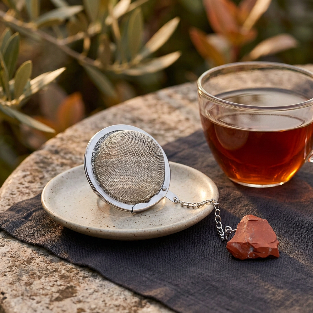 Red Jasper Gemstone Tea Strainer | Ember & Olive - Ember & Olive Coffee Co.®