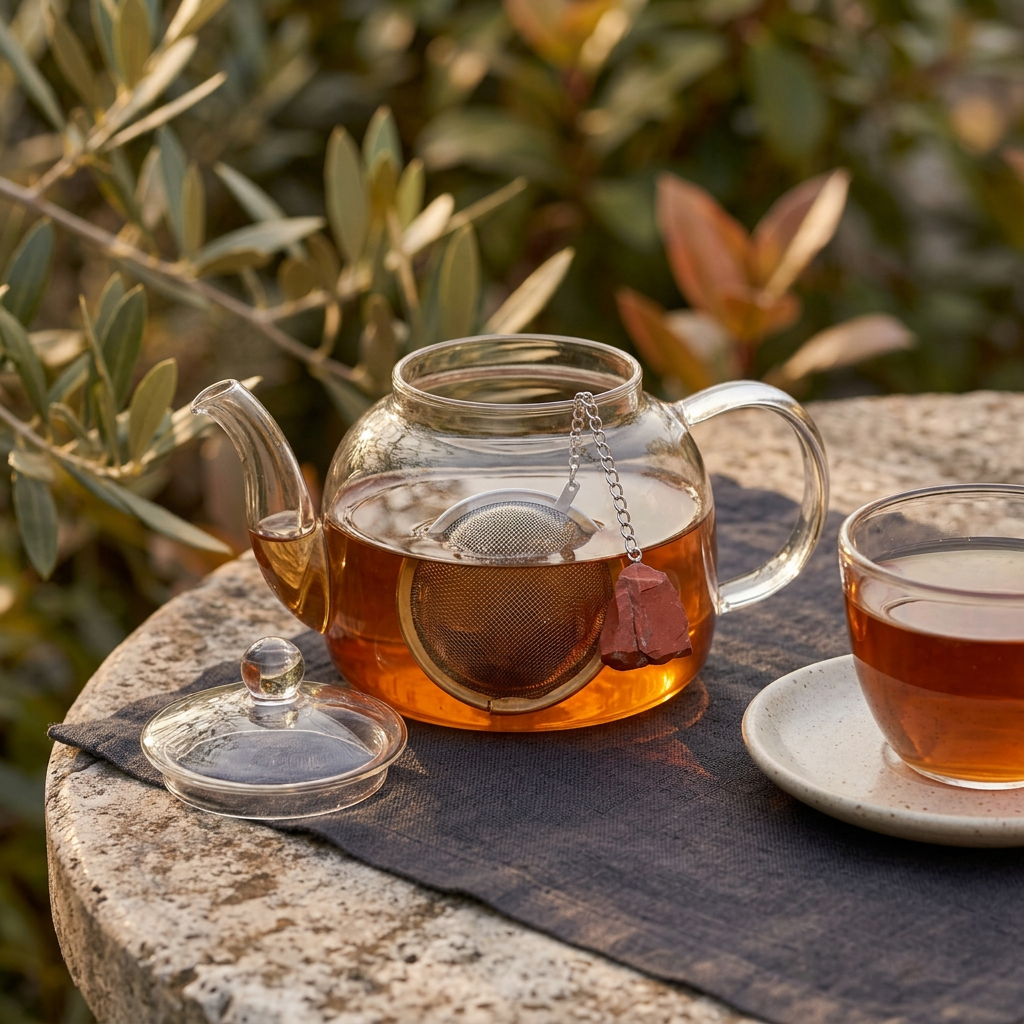 Red Jasper Gemstone Tea Strainer | Ember & Olive - Ember & Olive Coffee Co.®