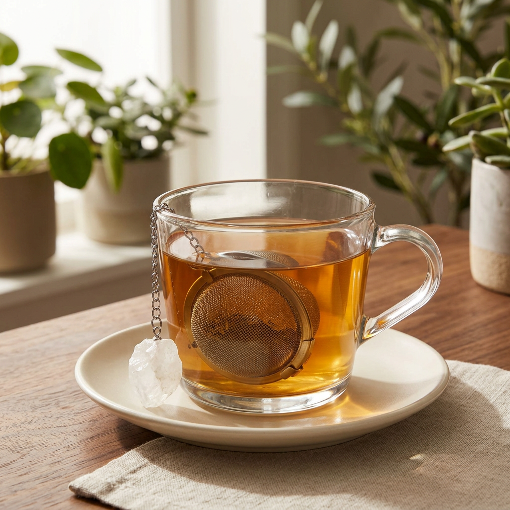 Rock Quartz Gemstone Tea Strainer | Ember & Olive - Ember & Olive Coffee Co.®