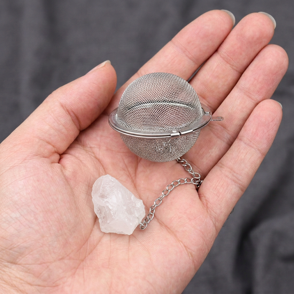 Rock Quartz Gemstone Tea Strainer | Ember & Olive - Ember & Olive Coffee Co.®