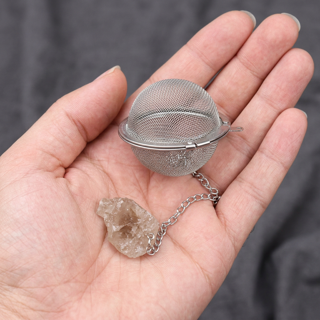 Smoky Quartz Gemstone Tea Strainer | Ember & Olive - Ember & Olive Coffee Co.®