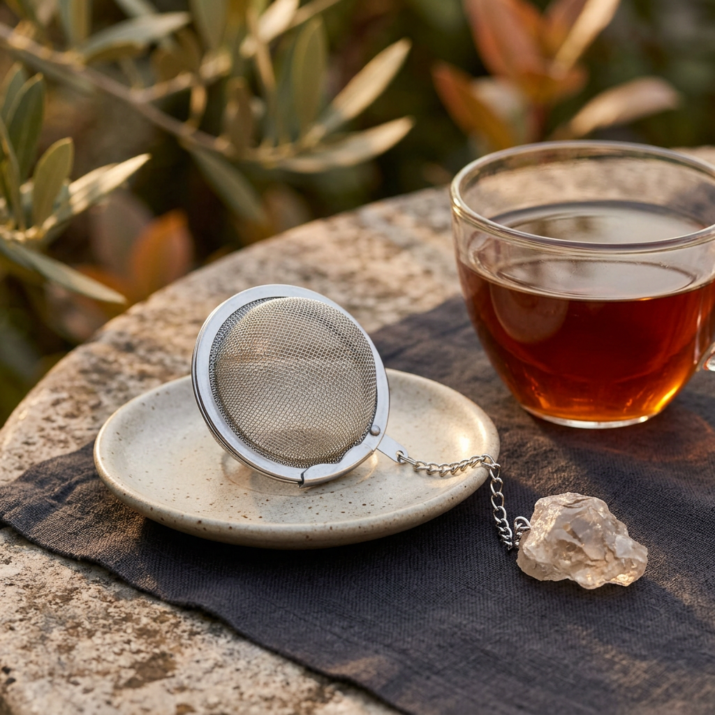 Smoky Quartz Gemstone Tea Strainer | Ember & Olive - Ember & Olive Coffee Co.®