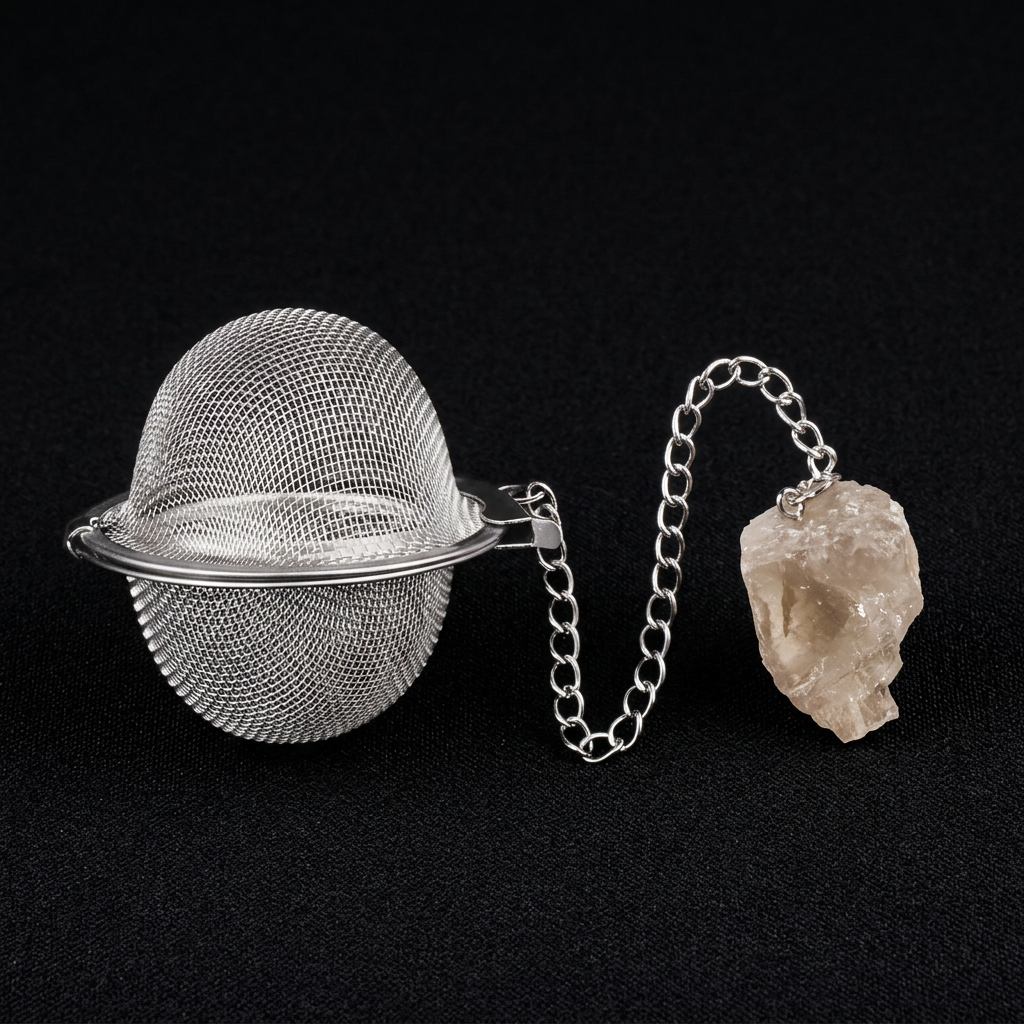 Smoky Quartz Gemstone Tea Strainer | Ember & Olive - Ember & Olive Coffee Co.®